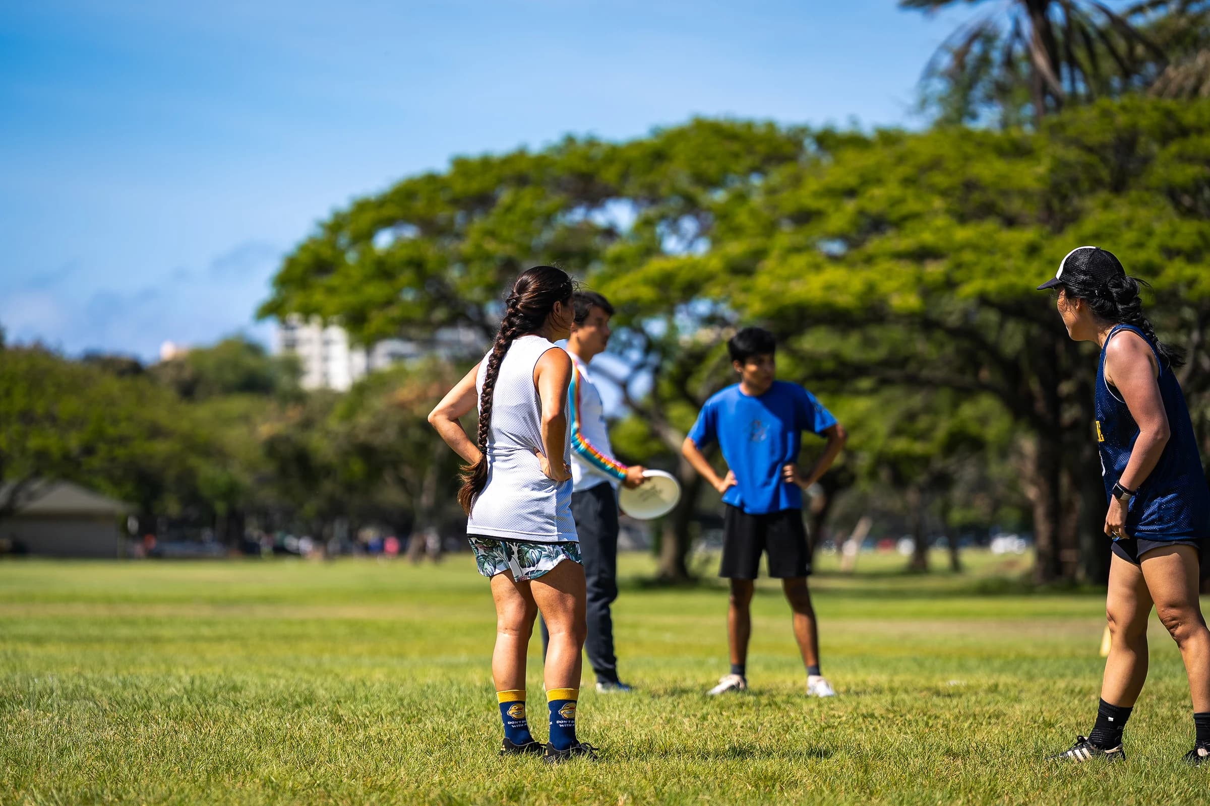 Ultimate players competing in Honolulu